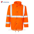 Workable Price 100% Waterproof Raincoat Hooded,Night Work ANSI Class 3 Safety Pocket Rainwear